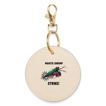 Crevette Mante Strike Mantis-Garnele - Runder Schlüsselanhänger - Auster - Vorne
