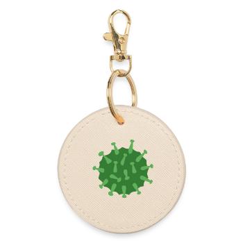 Virus Vert - Porte-clés rond - huître - Devant