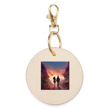 Marche d’amour du soir - Porte-clés rond - huître - Devant