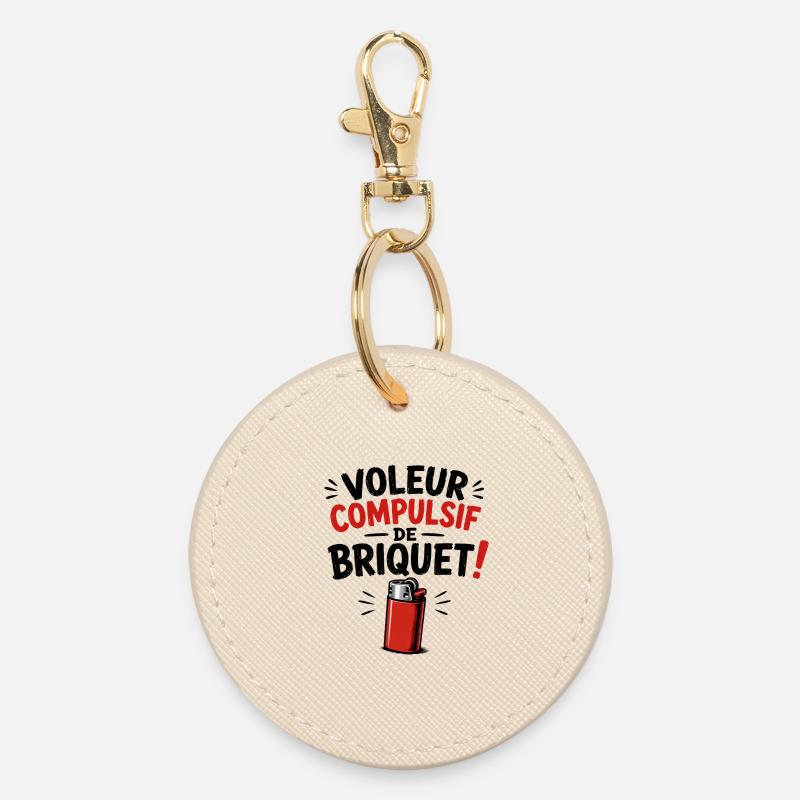 Voleur Compulsif de Briquet ! - Porte-clés rond - huître