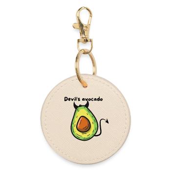 Avocado-Dämonen-Pop-Cartoon - Runder Schlüsselanhänger - Auster - Vorne