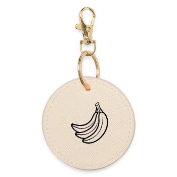 Bananen - Runder Schlüsselanhänger - Auster - Vorne