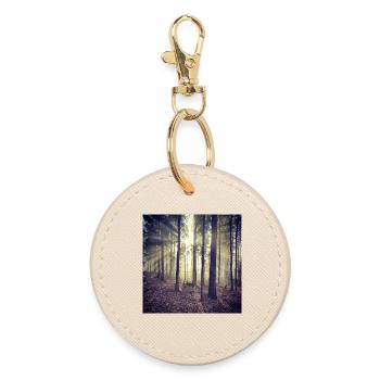 Rayons de soleil Lumière de la forêt - Porte-clés rond - huître - Devant