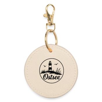 Plage du phare de la mer Baltique Côtes Amour - Porte-clés rond - huître - Devant