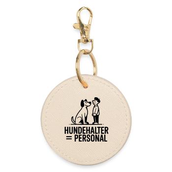Hundebesitzer Personal - Runder Schlüsselanhänger - Auster - Vorne