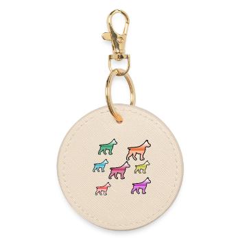 canine - Round Keyring - oyster - Front
