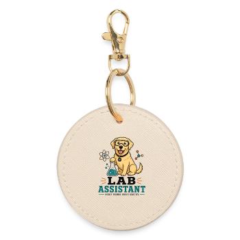 Illustration de chien assistant laboratoire - Merch pour Labrador - Porte-clés rond - huître - Devant