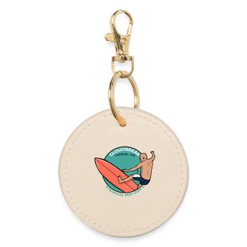 Cloudbreak Tavarua Fiji Tropical Reef Surf - Round Keyring - oyster - Front