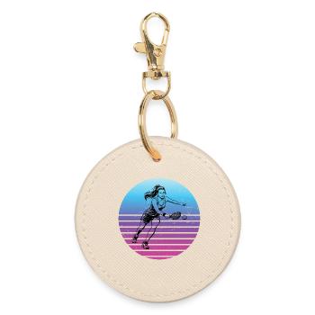 Idée cadeau pour les joueurs de pickleball - Porte-clés rond - huître - Devant