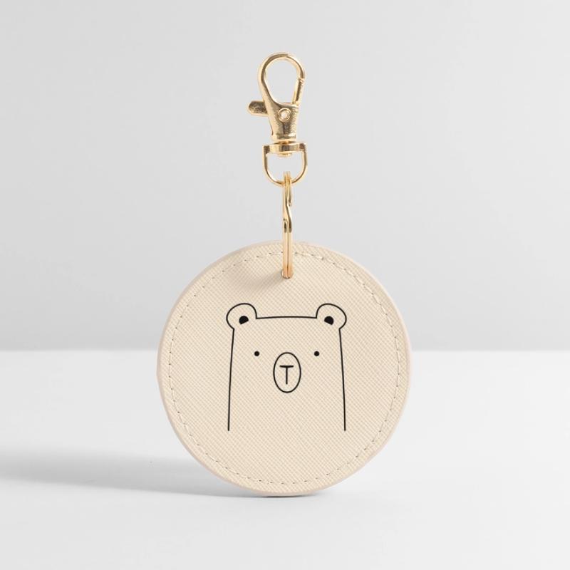 Bear bear cuddly bear gift idea Round Keyring