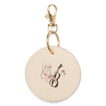 Musicien de violon Blumenranke - Porte-clés rond - huître - Devant