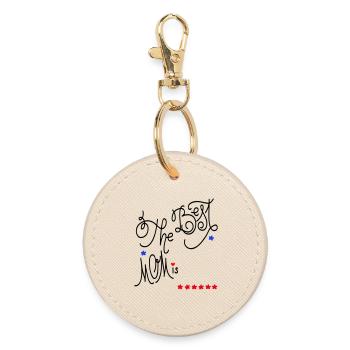 the best Mom, Muttertag - Runder Schlüsselanhänger - Auster - Vorne