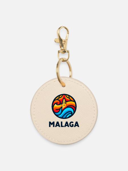 Málaga 3 - Runder Schlüsselanhänger - Auster