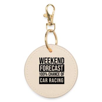 Car Race - Round Keyring - oyster - Front