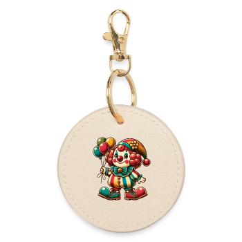 Couleurs gaies : Votre clown coloré pour la bonne humeur - Porte-clés rond - huître - Devant
