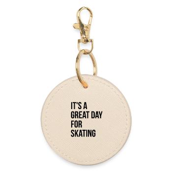 skateboard - Porte-clés rond - huître - Devant