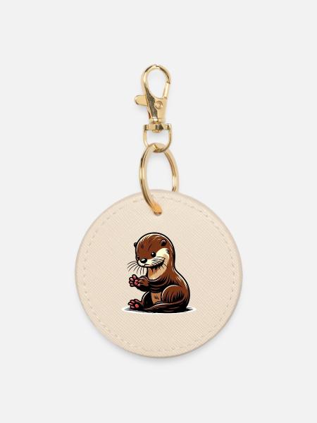 Otter - Runder Schlüsselanhänger - Auster