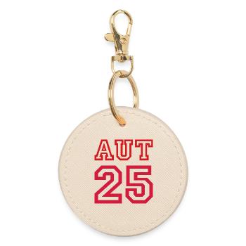 AUSTRIA - Round Keyring - oyster - Front