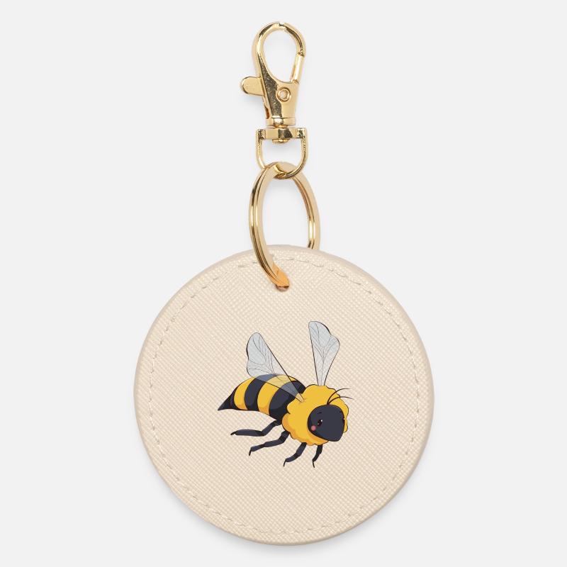 Abeille - Porte-clés rond - huître