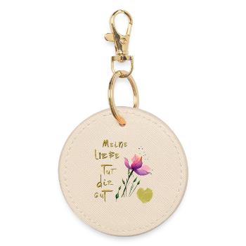 My love is good for you - Round Keyring - oyster - Front