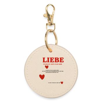 LOVE Person Behind Me - Round Keyring - oyster - Front