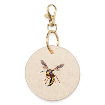 German wasp - Round Keyring - oyster - Front
