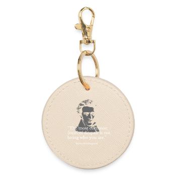 Soyez vous-même Kierkegaard Citation Portrait - Porte-clés rond - huître - Devant
