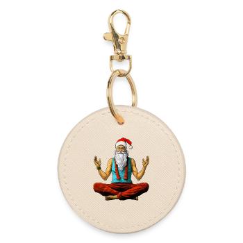 Méditation Yogi de Noël - Porte-clés rond - huître - Devant