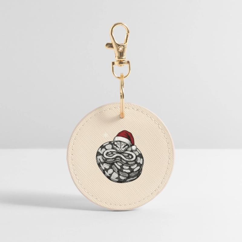 Serpent roi python roi de Noël Python boule Porte-clés rond