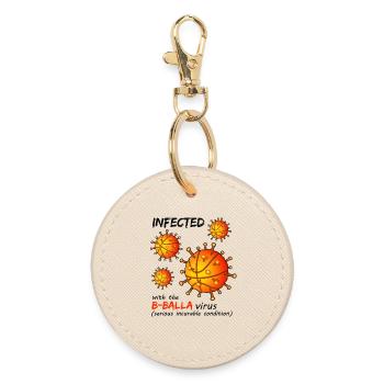 B-Balla Basketball Virus - Round Keyring - oyster - Front
