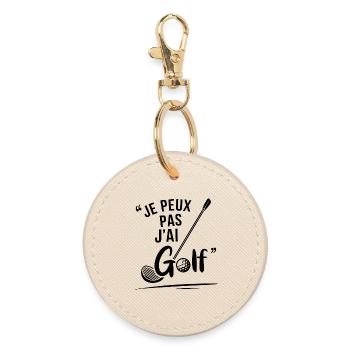 J'peux pas j'ai Golf - Porte-clés rond - huître - Devant