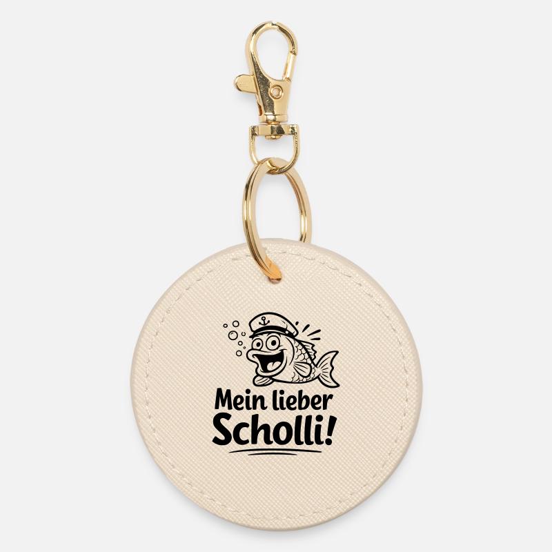 mein lieber scholli - Runder Schlüsselanhänger - Auster