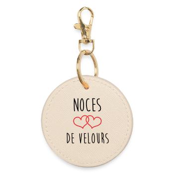 Velvet Wedding 29 Years - Round Keyring - oyster - Front
