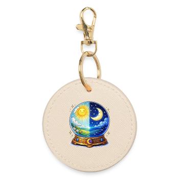 Boule de cristal jour-nuit - Porte-clés rond - huître - Devant