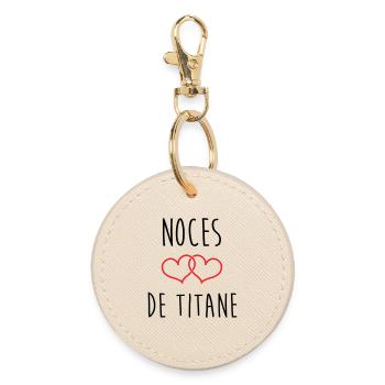 Titanium Wedding 72 Years of Marriage - Round Keyring - oyster - Front