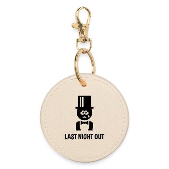 Bräutigam – Last Night Out (JGA / Polterabend / B) - Runder Schlüsselanhänger - Auster - Vorne