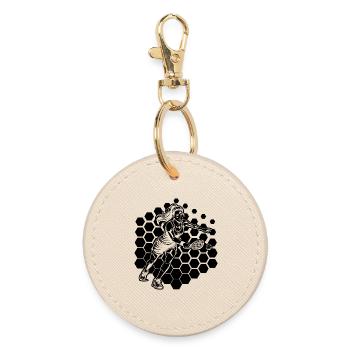 Pickleballers Geschenk für Pickleball Trainer Fans - Runder Schlüsselanhänger - Auster - Vorne