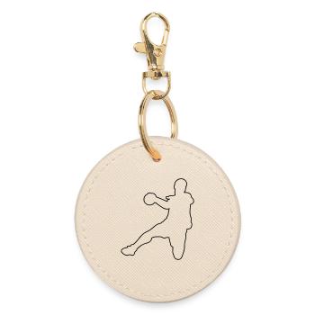 Handball - Runder Schlüsselanhänger - Auster - Vorne