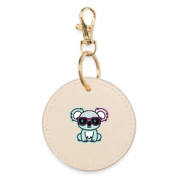 Koala néon lunettes - Porte-clés rond - huître - Devant