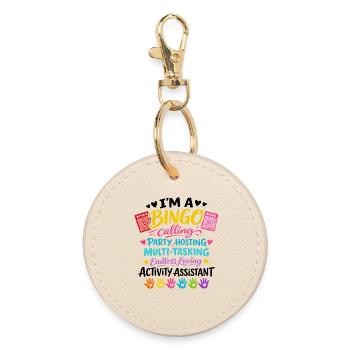 Assistant d'Animation Bingo Activités Cadeau - Porte-clés rond - huître - Devant
