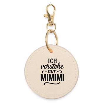 Ich höre nur Mimimi - Runder Schlüsselanhänger - Auster - Vorne