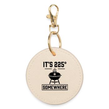 Humor Barbecue Grill Dad | BBQ Master Gift - Round Keyring - oyster - Front