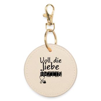 Liebe Ärztin Geschenk - Runder Schlüsselanhänger - Auster - Vorne