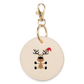 Weihnachten - Runder Schlüsselanhänger - Auster - Vorne