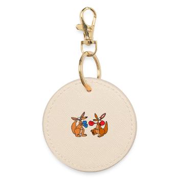 drôles animaux plantes fruits légumes motifs enfants - Porte-clés rond - huître - Devant