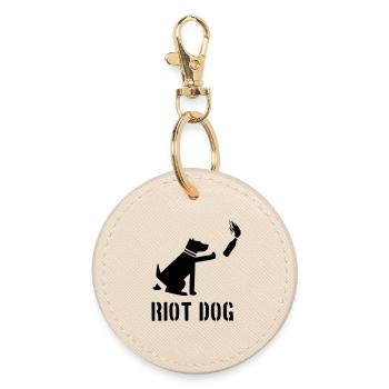 riot dog - Round Keyring - oyster - Front