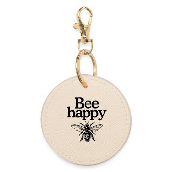 Bee happy - Porte-clés rond - huître - Devant