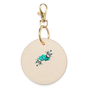 Flower, flowers, BLUETTE, plant, nature, flowers, - Round Keyring - oyster - Front