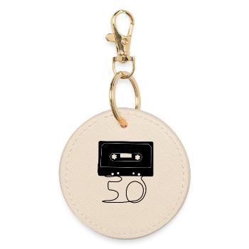 Birthday 50 years - Round Keyring - oyster - Front