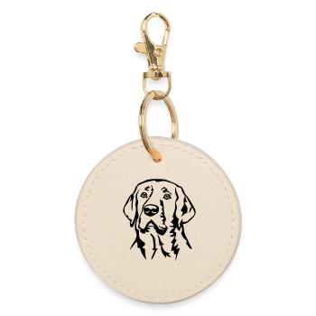 Broholmer head - Round Keyring - oyster - Front